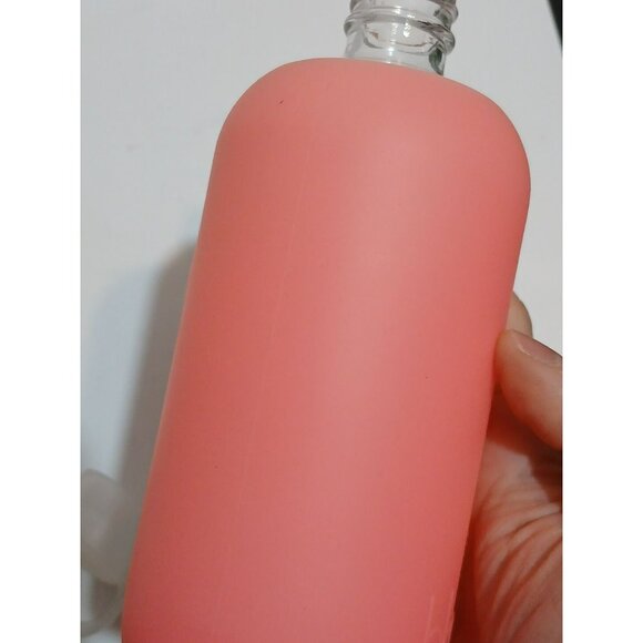 BKR Glass Water Bottle 16 oz W/ Hot Pink Silicone Sleeve Cover - Picture 10 of 11